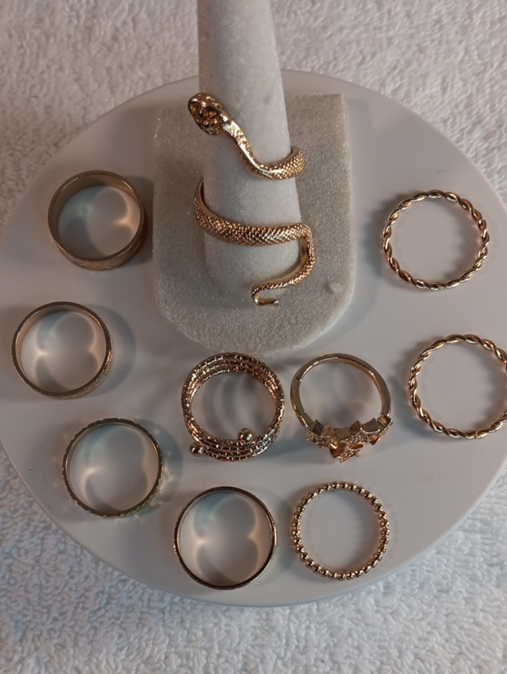 Gold-Tone Stackable Rings - 10 Pc. Set - Picture 5 of 5